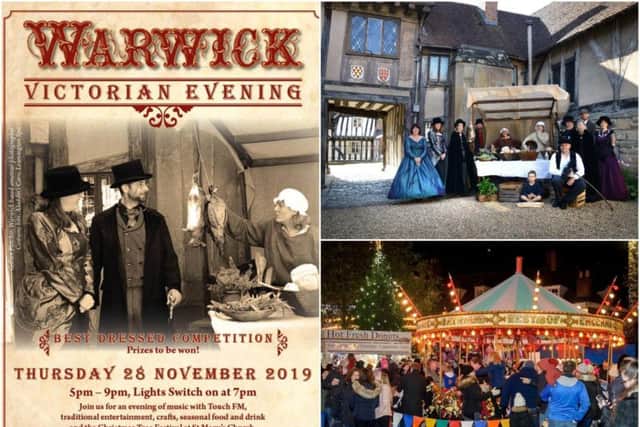 The festive season will be kicking off in Warwick tonight! 
Poster by Warwick District Council, top right photo by Gill Fletcher and bottom right photo by the Warwick Courier.